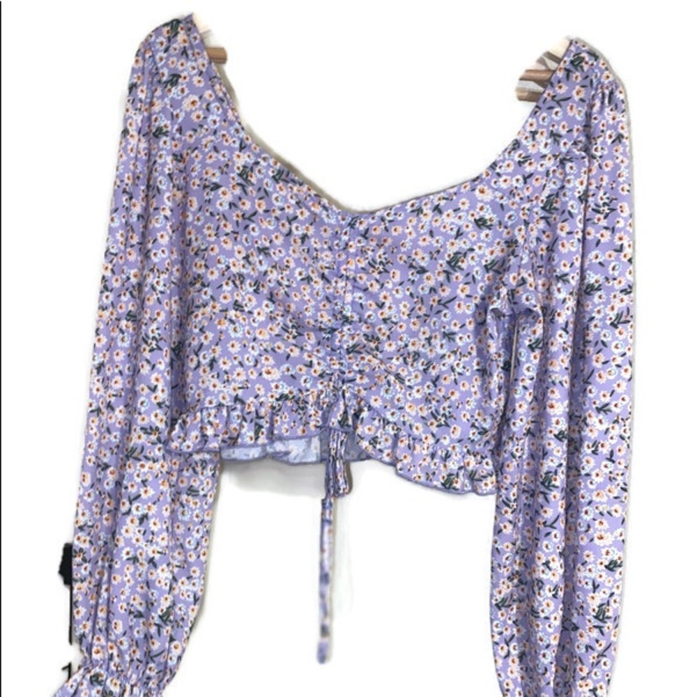 Lavender Floral Blouse